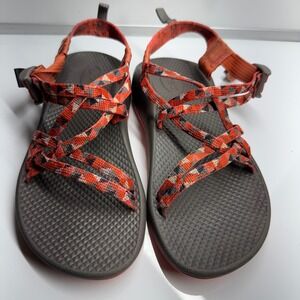 Chaco Z Sandals Womens Orange Multi‎ Color Strappy Comfort Sport Size 5